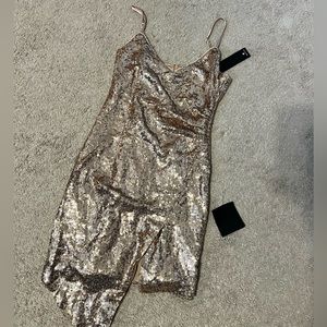 Lulu’s XS Sprakly Champagne Dress